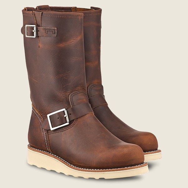 Red Wing Heritage Bot Bayan - Classic Engineer - Tall Rough & Tough Deri - Koyu Kahverengi - 03RQTXH